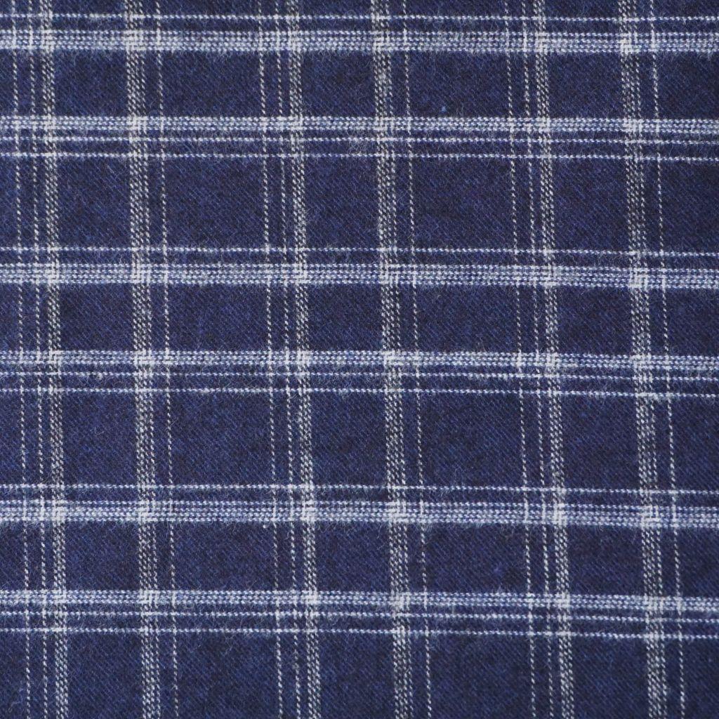 Flanell Baumwolle Karo blau hell